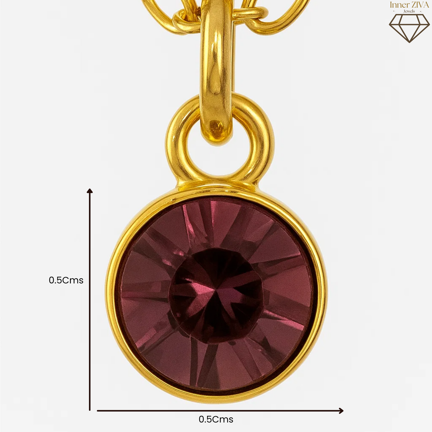 18K Gold Birthstone Necklace for Women
