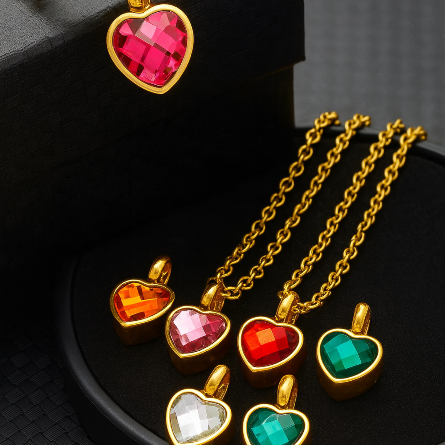 Heart Birthstone Memorial Necklace