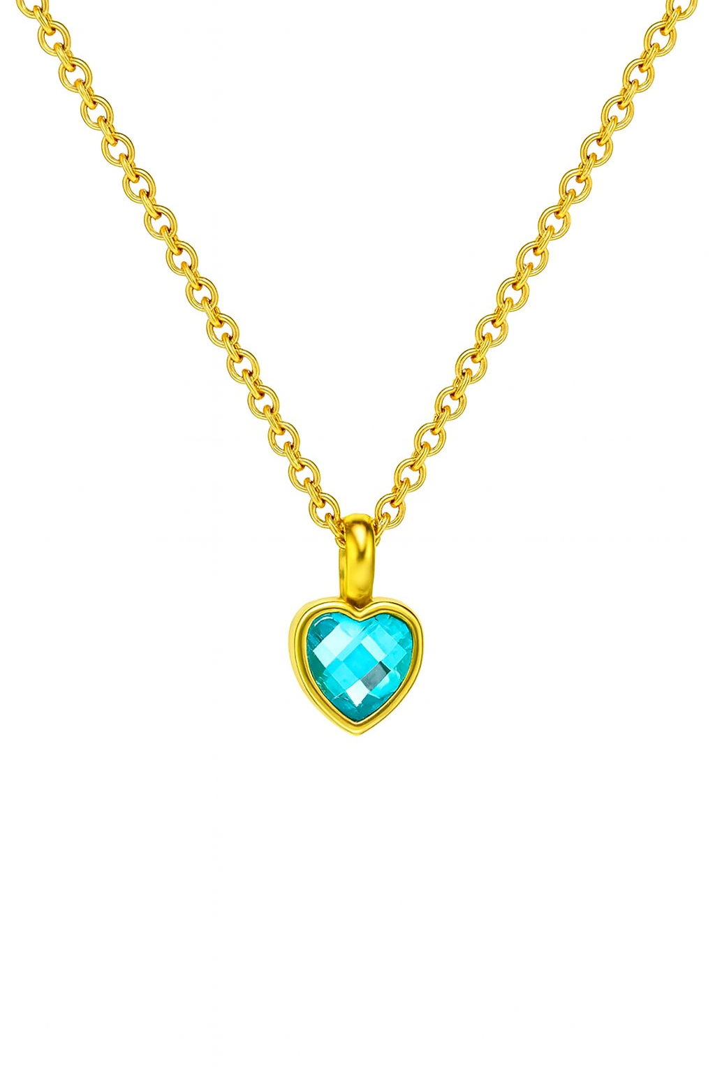 Heart Birthstone Memorial Necklace