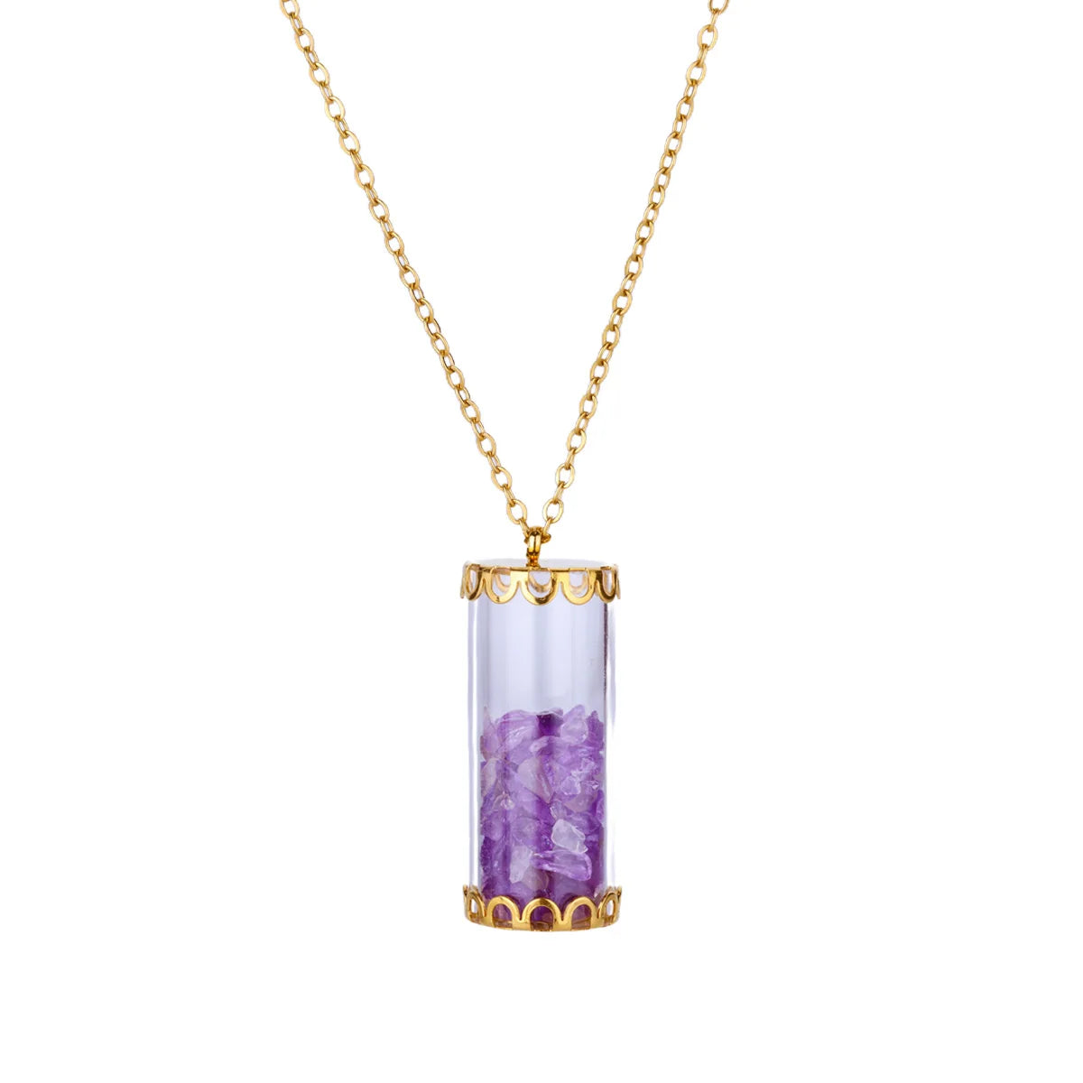 Stainless Steel Wishing Bottle Pendent Necklaces Charm Trendy Necklaces Waterproof