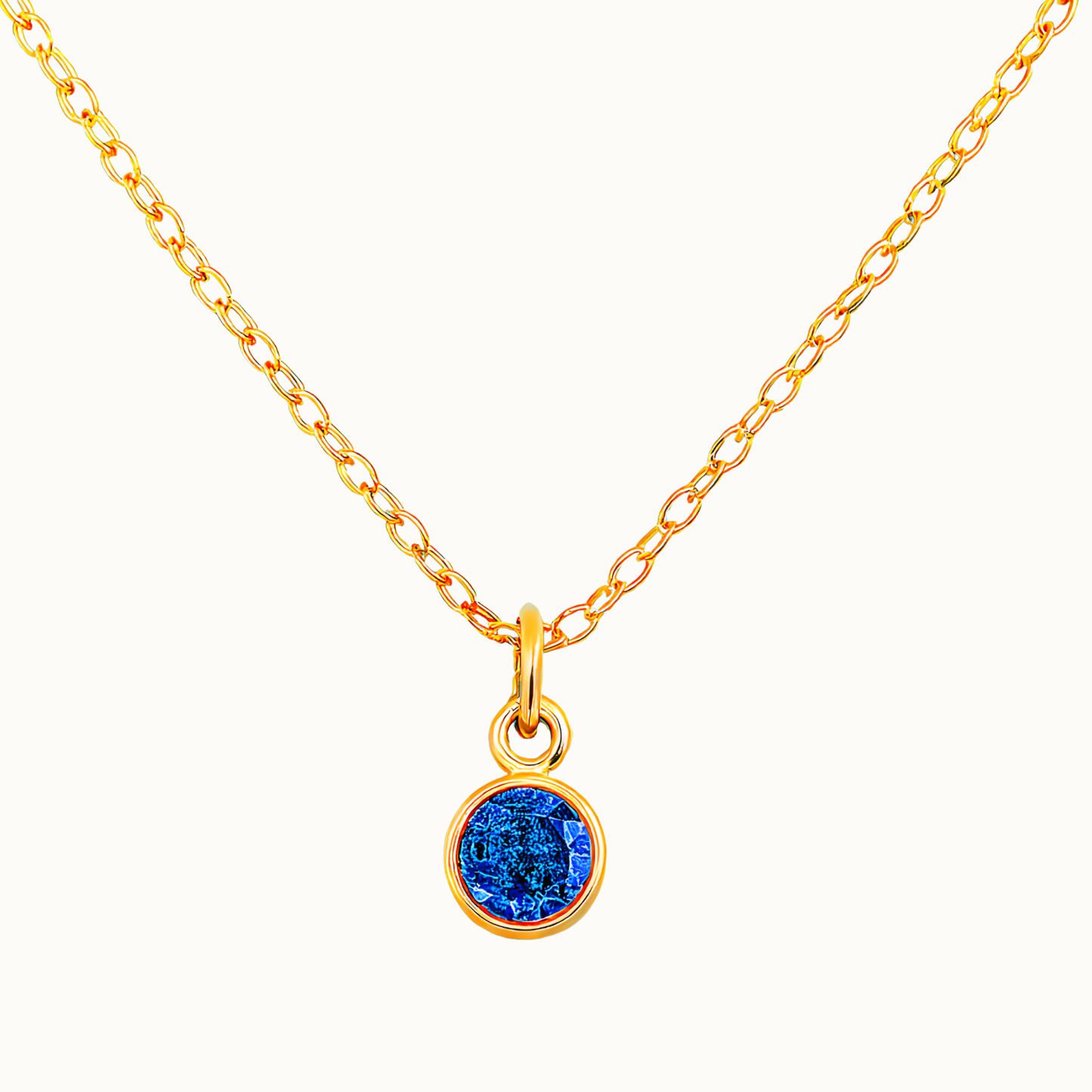18K Gold Birthstone Necklace for Women