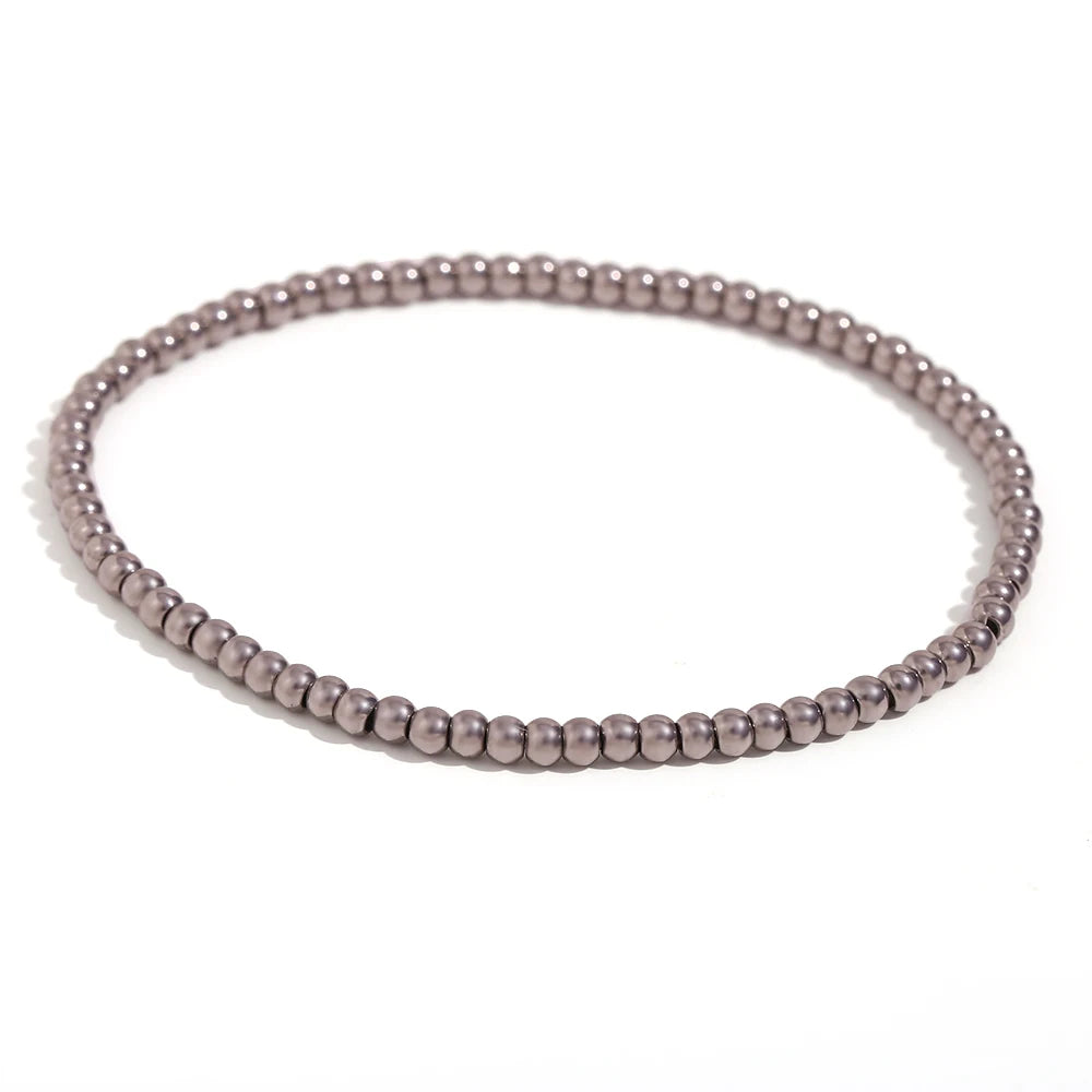MamacitaSlay 316L Stainless Steel Elastic Bead Bracelet 18K Gold Plated Waterproof Wrist Jewelry High Quality Bracelet Gifts