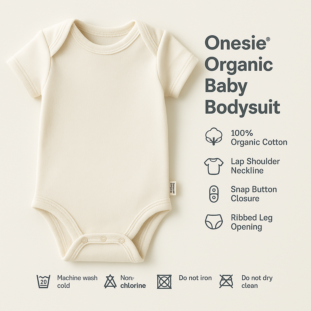 Organic Baby Essentials – Onesie® Bodysuits 100% OEKO-TEX® certified