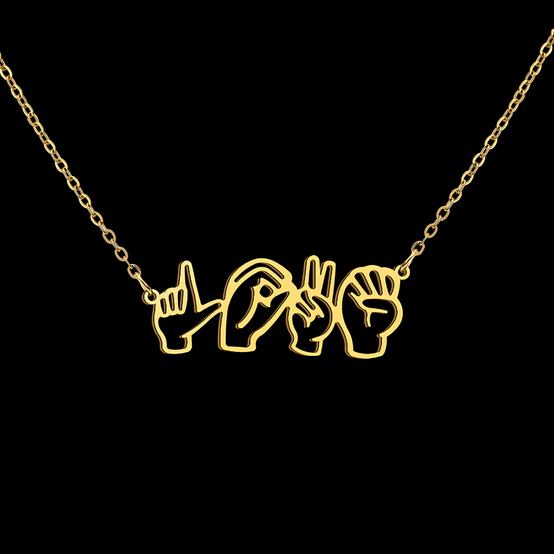 Custom ASL Name Necklace