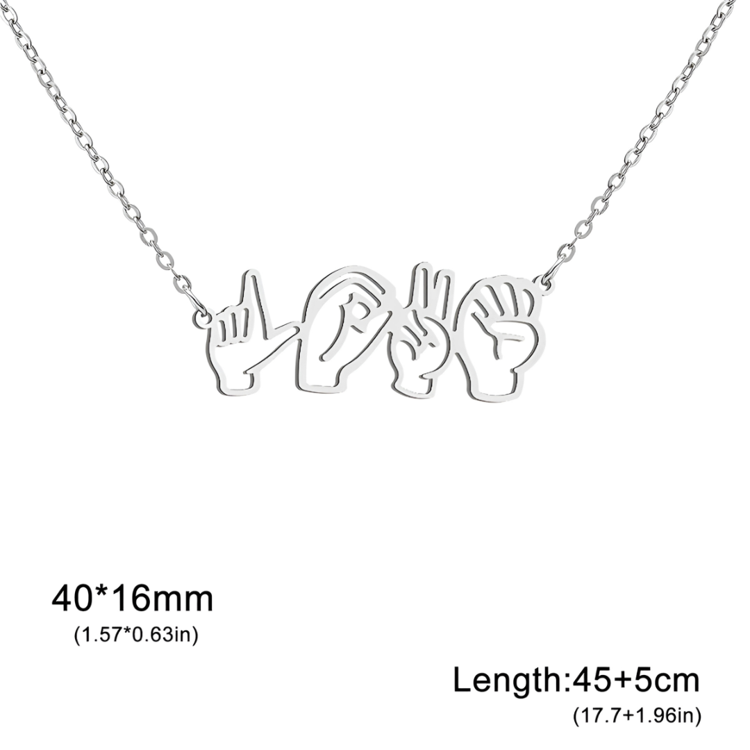 Custom ASL Name Necklace