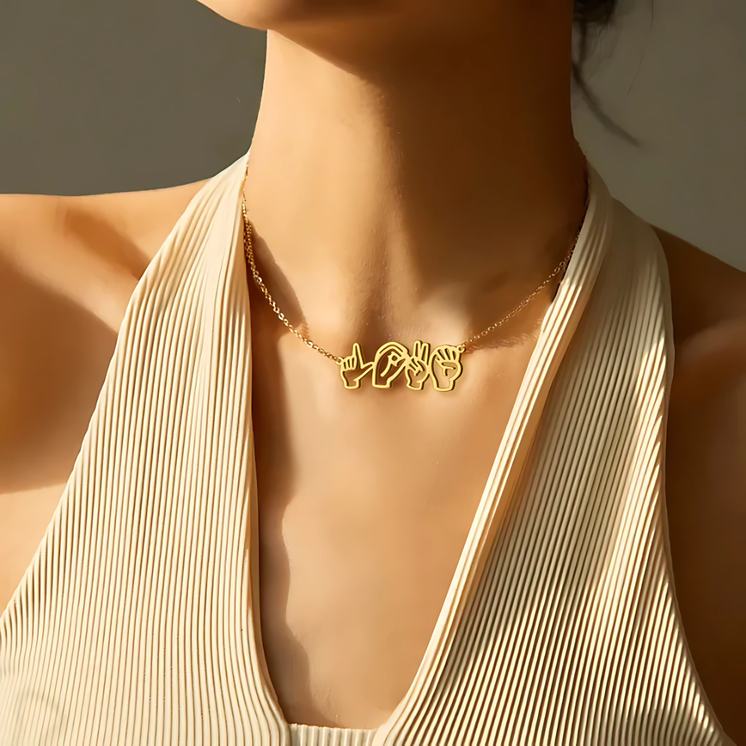 Personalized ASL Necklace