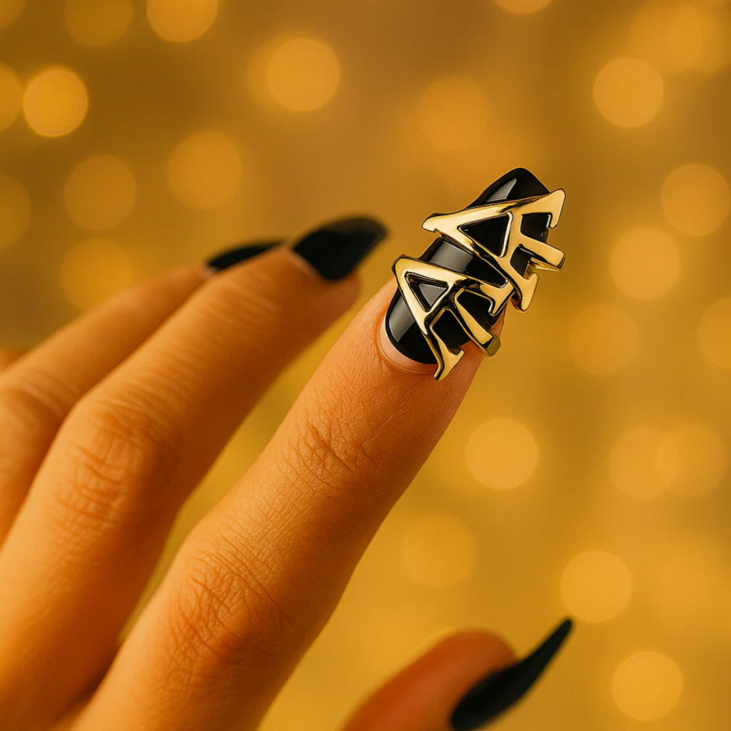 Golden Initial Charm Hoops