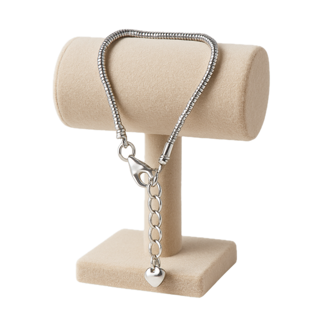 Luna Heart Sterling Silver Charm Bracelet