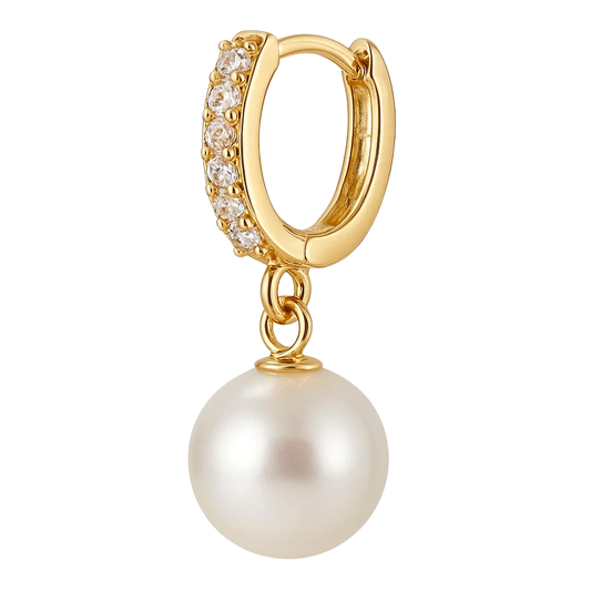 Golden Pearl Drop Earrings