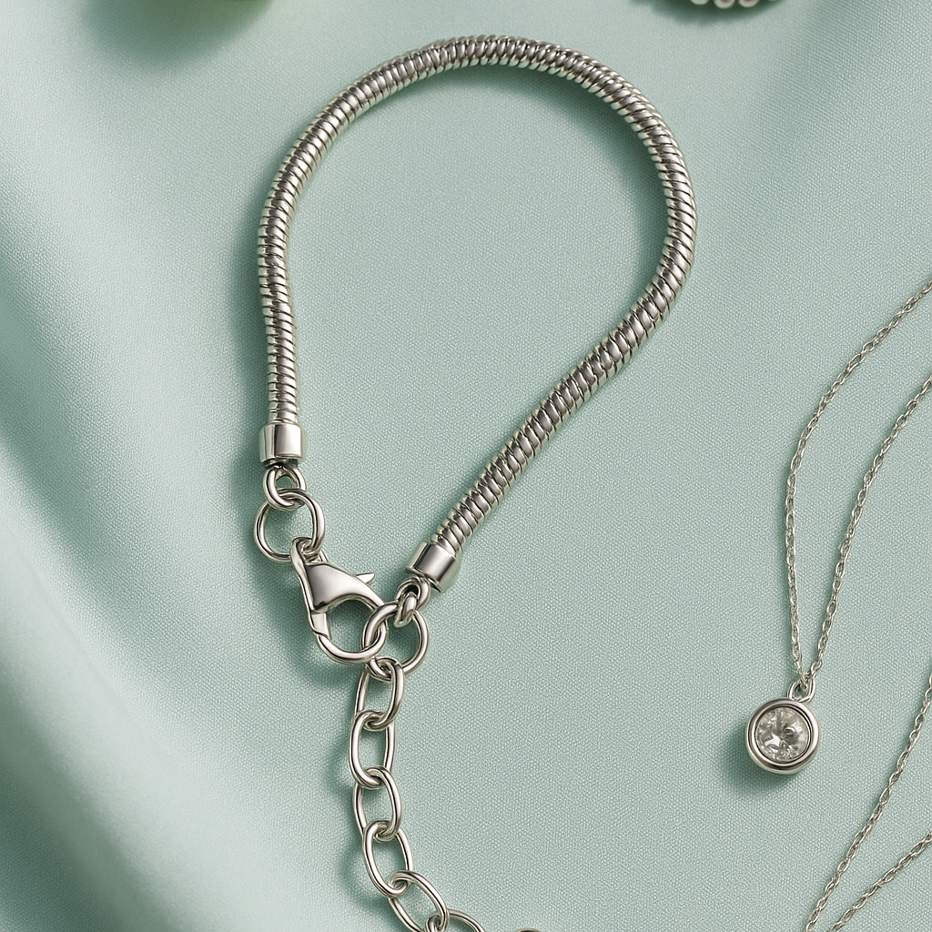 Luna Heart Sterling Silver Charm Bracelet