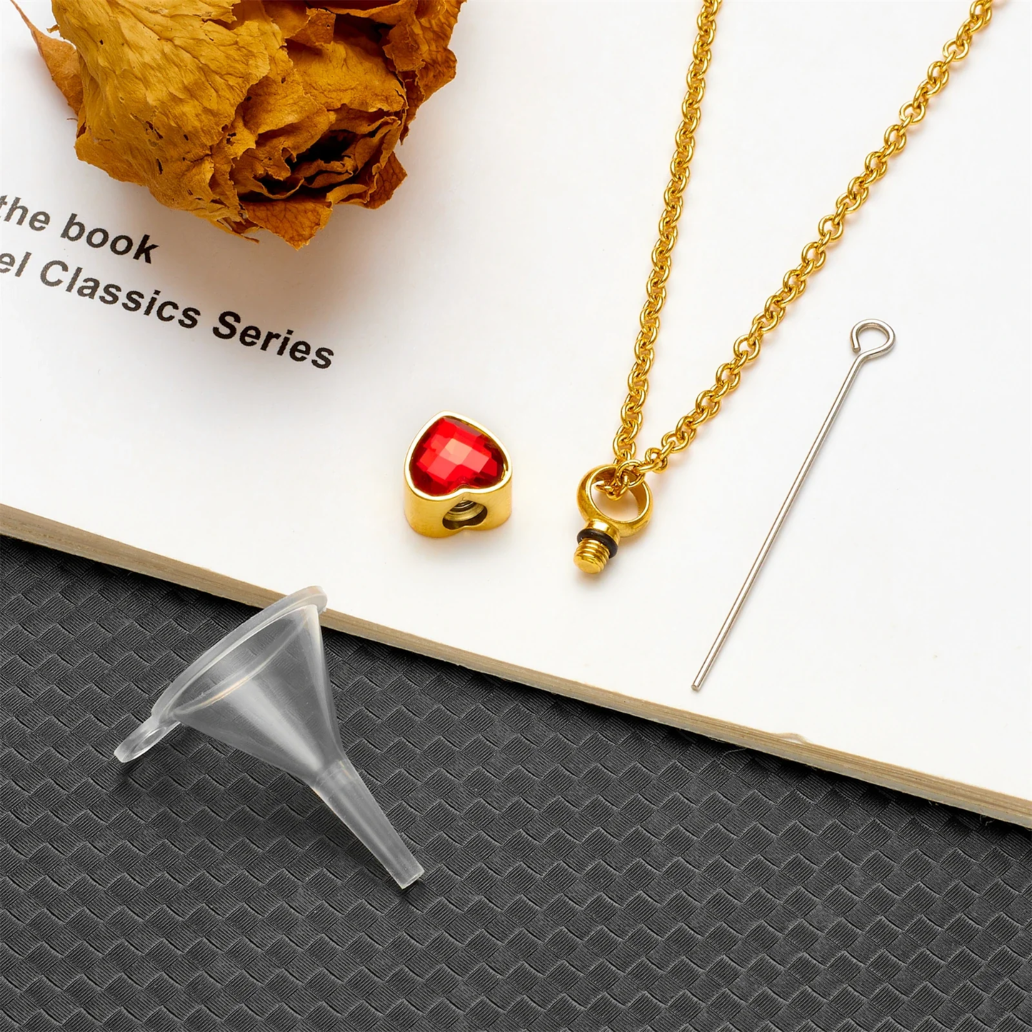 Heart Birthstone Memorial Necklace