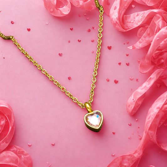 Heart Birthstone Memorial Necklace
