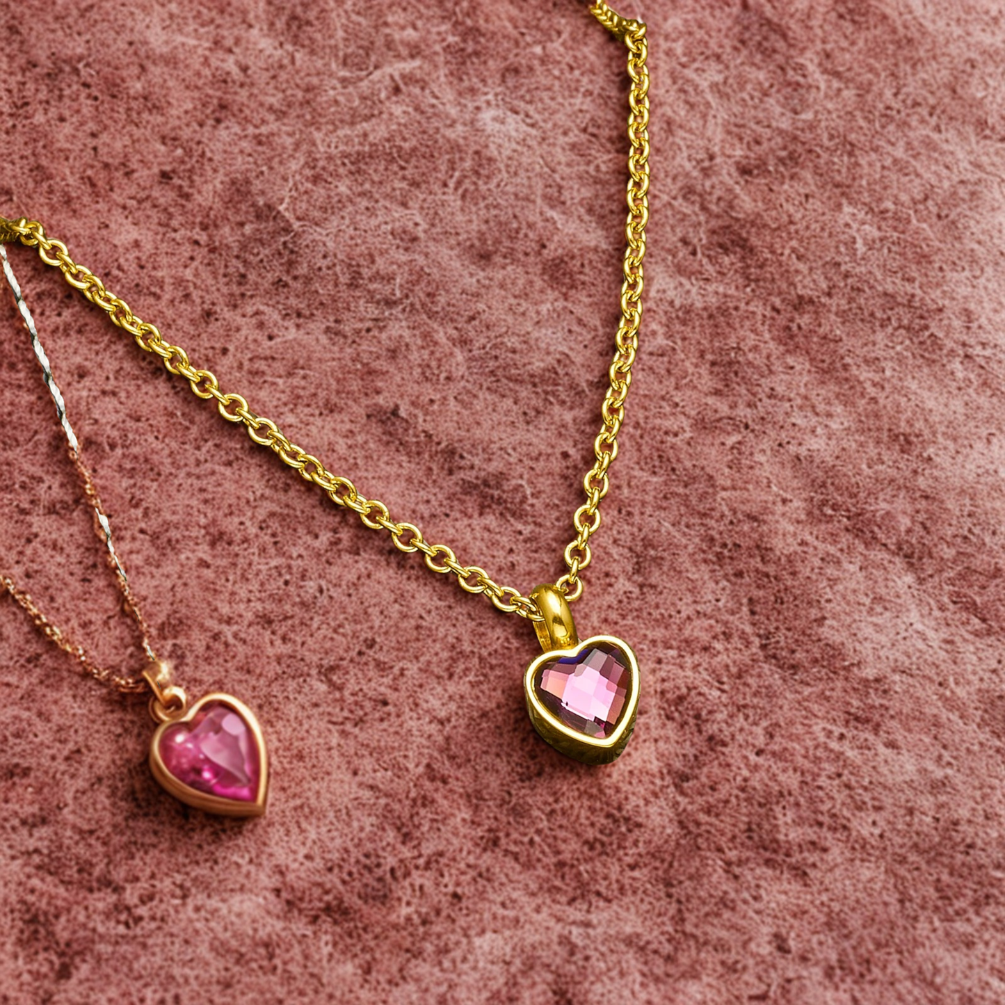 Heart Birthstone Memorial Necklace