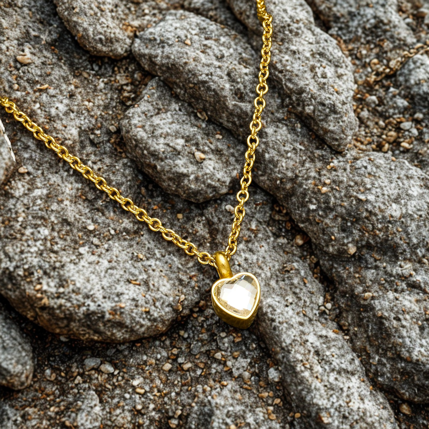 Heart Birthstone Memorial Necklace