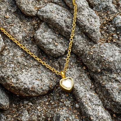 Heart Birthstone Memorial Necklace