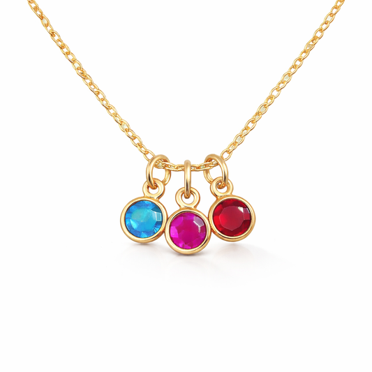 Family Light Birthstone Necklace