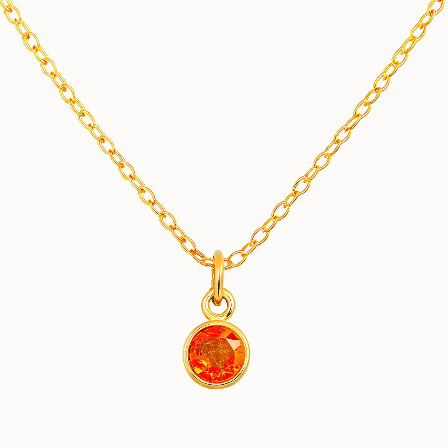 18K Gold Birthstone Necklace for Women