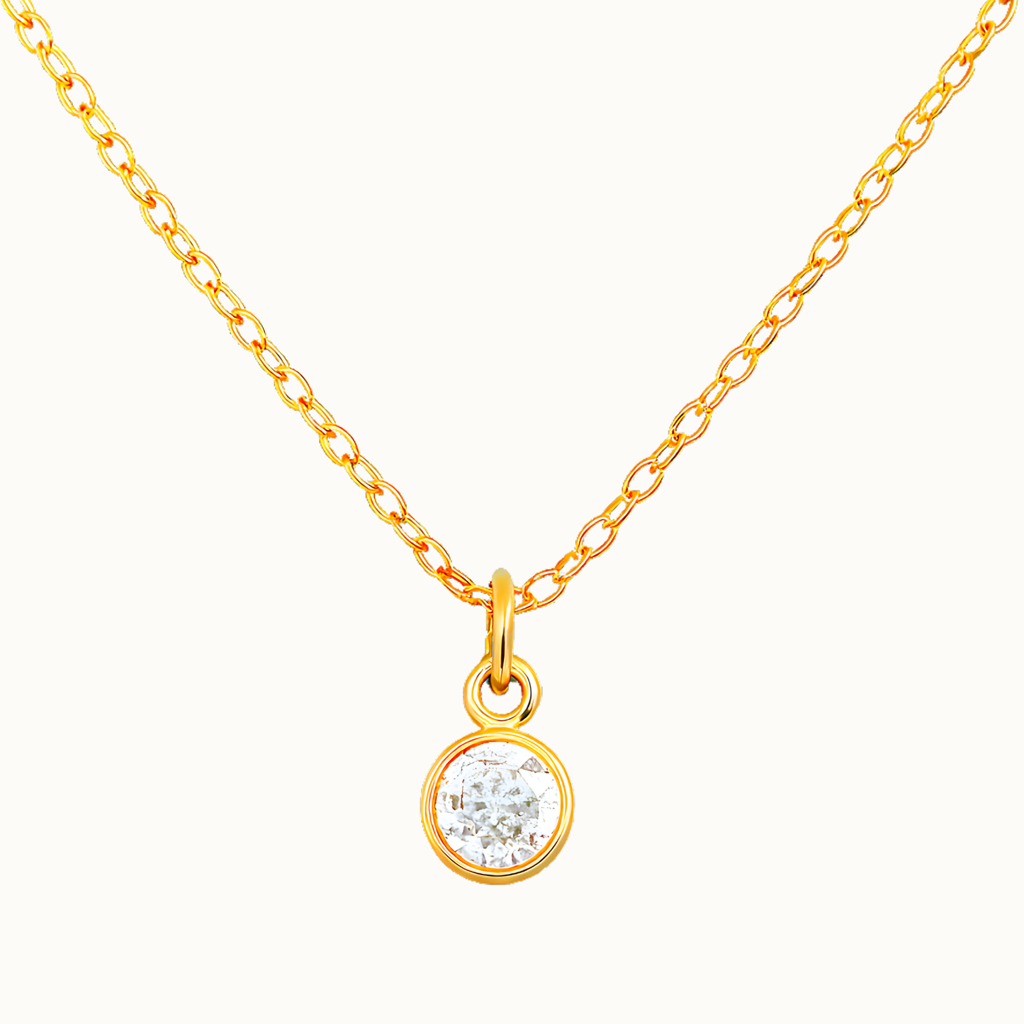 18K Gold Birthstone Necklace for Women