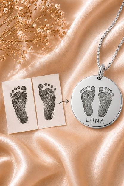Inner Ziva — Silver Tiny Toes Heirloom Disc™