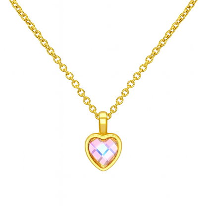 Heart Birthstone Memorial Necklace