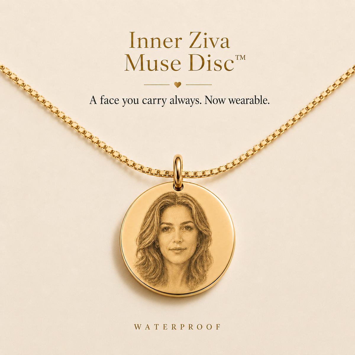 Inner Ziva Muse Disc™ – Personalized Portrait Necklace