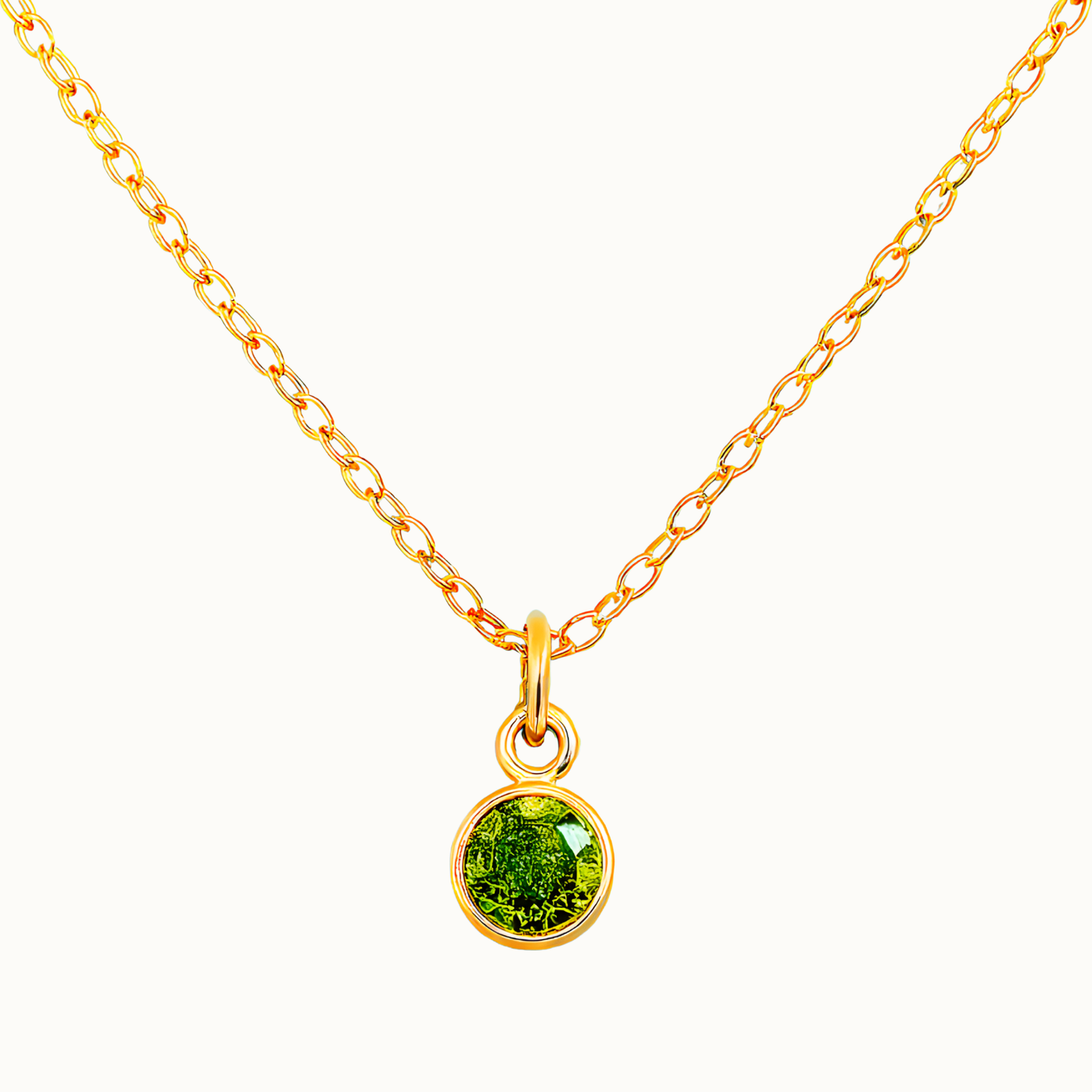 18K Gold Birthstone Necklace for Women