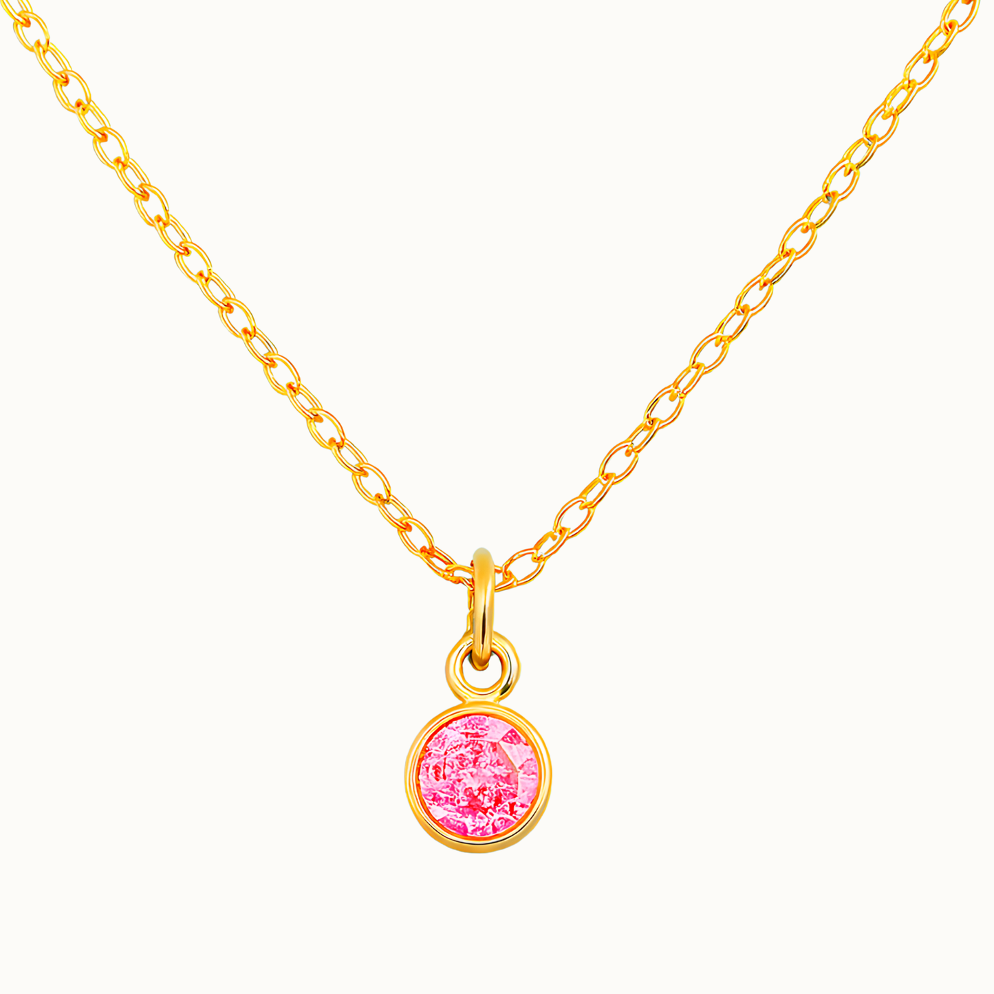 18K Gold Birthstone Necklace for Women