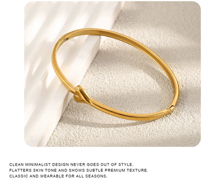 Mamacitaslay 316L Stainless Steel Heart Thin Bracelet Minimalist 18K Gold Plated Waterproof Jewelry Daily Dating Gifts Women