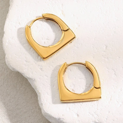 MamacitaSlay 316L Stainless Steel Square Hoop Earrings Party Classic Jewelry Women's Minimalist Statement Earrings High Quality