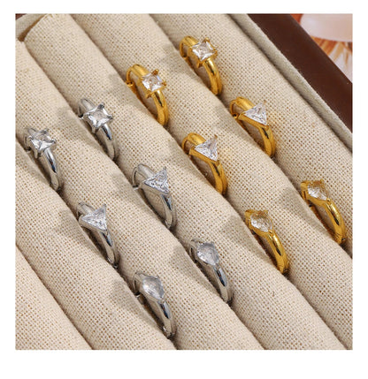 MamacitaSlay 316l Stainless Steel Zircon Hoop Earring 18K Gold Plated Waterproof  Minimalist Jewelry for Women 2026 Trend Gift