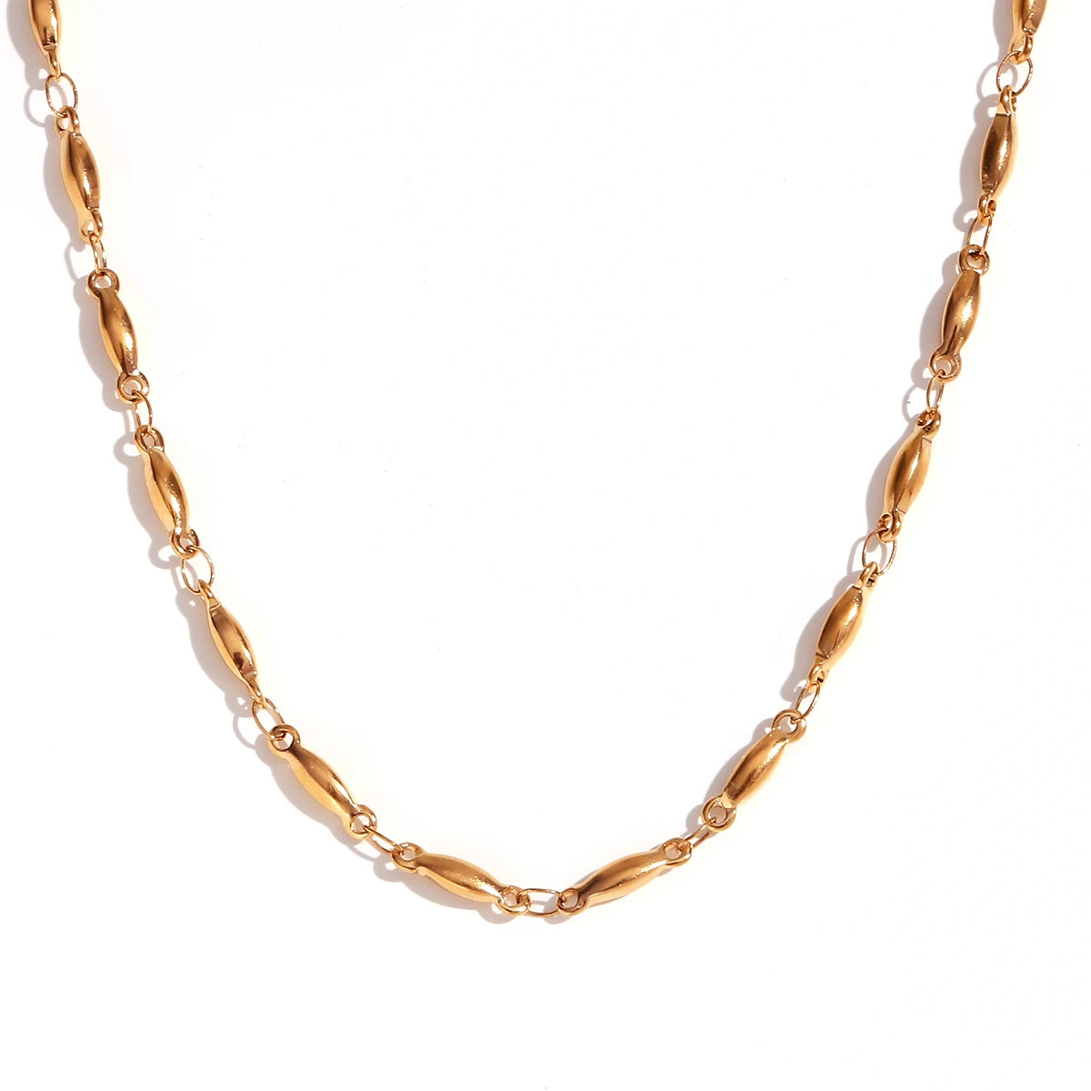MamacitaSlay Water Wave Chain Snake Chain Women's 316L Stainless Steel Necklace Bracelets Belly Chain Various Styles Jewelry