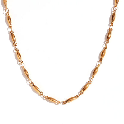 MamacitaSlay Water Wave Chain Snake Chain Women's 316L Stainless Steel Necklace Bracelets Belly Chain Various Styles Jewelry