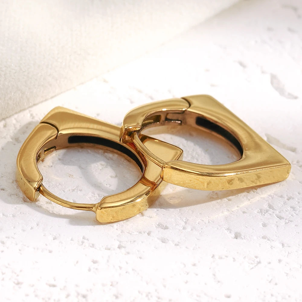 MamacitaSlay 316L Stainless Steel Square Hoop Earrings Party Classic Jewelry Women's Minimalist Statement Earrings High Quality