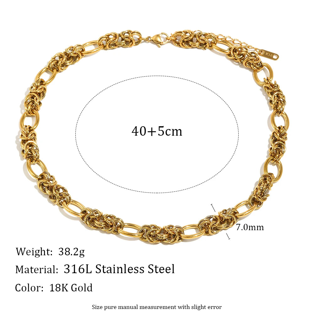 MamacitaSlay 316L Stainless Steel Creative Chain Necklace 18K Gold Plated Waterproof Jewelry Hip Hop Unique Necklace 2026 Gift