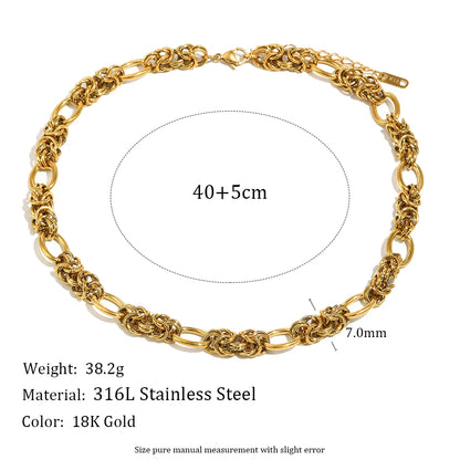 MamacitaSlay 316L Stainless Steel Creative Chain Necklace 18K Gold Plated Waterproof Jewelry Hip Hop Unique Necklace 2026 Gift