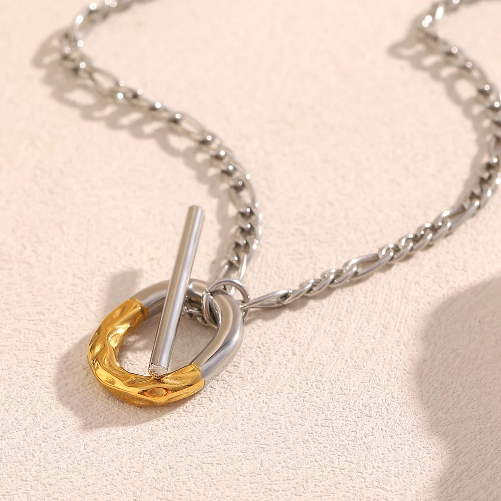 MamacitaSlay Unique 316L Stainless Steel OT Buckle Necklace Party Creative Waterproof Jewelry Unisex Charm Gift High Quality