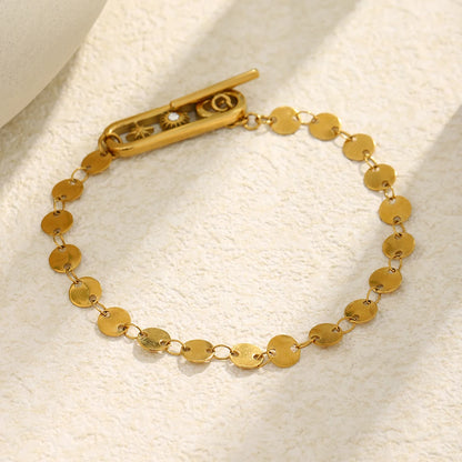 MamacitaSlay 316L Stainless Steel Celestial Sun Moon Star OT Chain Bracelet 18K Gold Plated Waterproof Jewelry For Women Gift