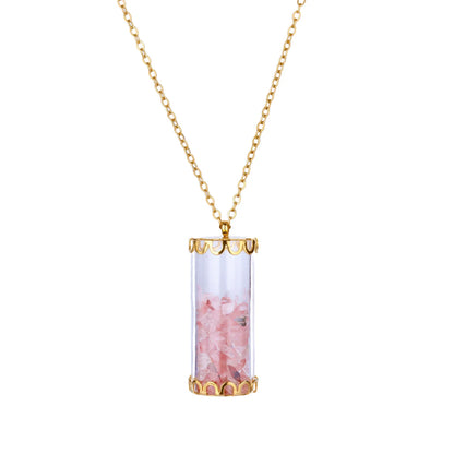 Stainless Steel Wishing Bottle Pendent Necklaces Charm Trendy Necklaces Waterproof