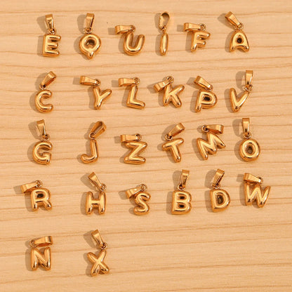 MamacitaSlay Stylish Mini Gold Plated Waterproof 26 Initial Letters Jewelry Pendants Diy Charms For Jewelry Making Dily Jewelry