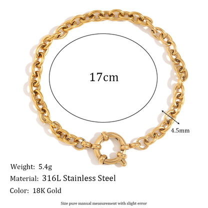 MamacitaSlay Classic Paper Clip Chain Blade Chain O Chain NK Chain Women's Hand Bracelets Trendy Women's Stainless Steel Jewelry
