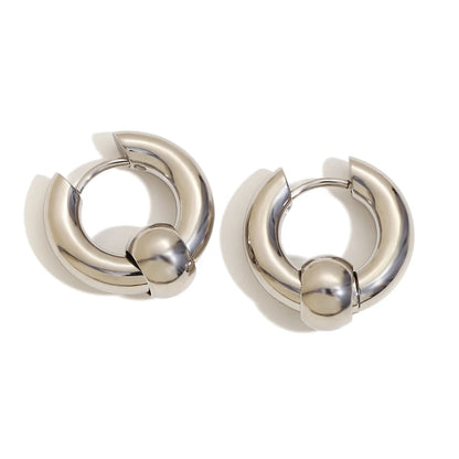 MamacitaSlay Geometric18K Gold Plated Hoops women's earrings Waterproof Daily stainless steel women's jewelry new in earrings