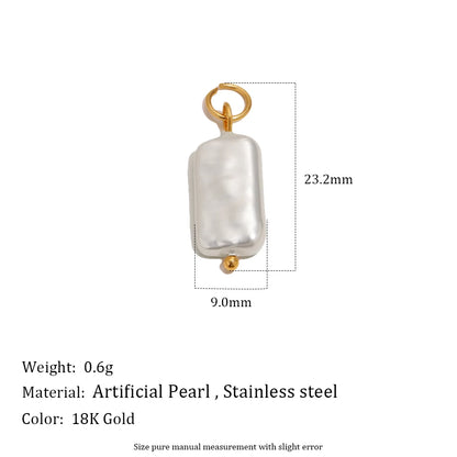 MamacitaSlay 18K Gold Plated Shell Moon Star Charm 316L Stainless Steel Ceramic Beads For DIY Earrings Bracelet Necklace Making