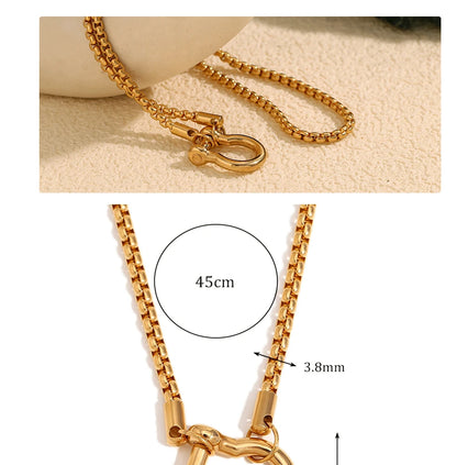 MamacitaSlay Unique Cool 316L Stainless Steel Double Color Necklace Party Waterproof Neck Jewelry For Women's DIY Accessories