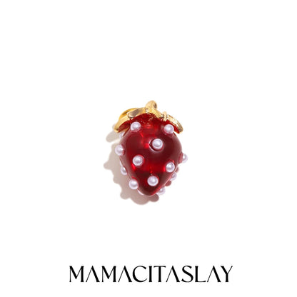 MamacitaSlay Stainless Steel Resin Tropical Fruit Charms Earrings Necklace Bracelet DIY Accessories Women's Waterproof Pendant