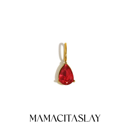 MamacitaSlay 316L Stainless Steel Zircon December Birthstone Charms Earrings Necklaces Bracelets DIY Pendant Waterproof Jewelry