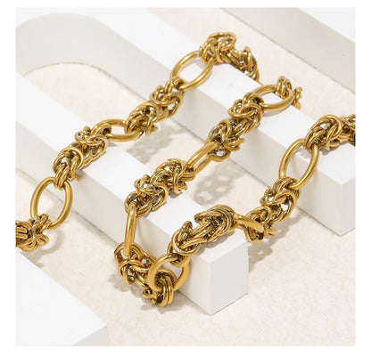 MamacitaSlay 316L Stainless Steel Creative Chain Necklace 18K Gold Plated Waterproof Jewelry Hip Hop Unique Necklace 2026 Gift