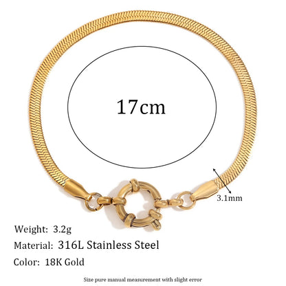 MamacitaSlay Classic Paper Clip Chain Blade Chain O Chain NK Chain Women's Hand Bracelets Trendy Women's Stainless Steel Jewelry