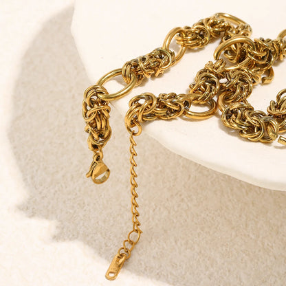 MamacitaSlay 316L Stainless Steel Creative Chain Necklace 18K Gold Plated Waterproof Jewelry Hip Hop Unique Necklace 2026 Gift