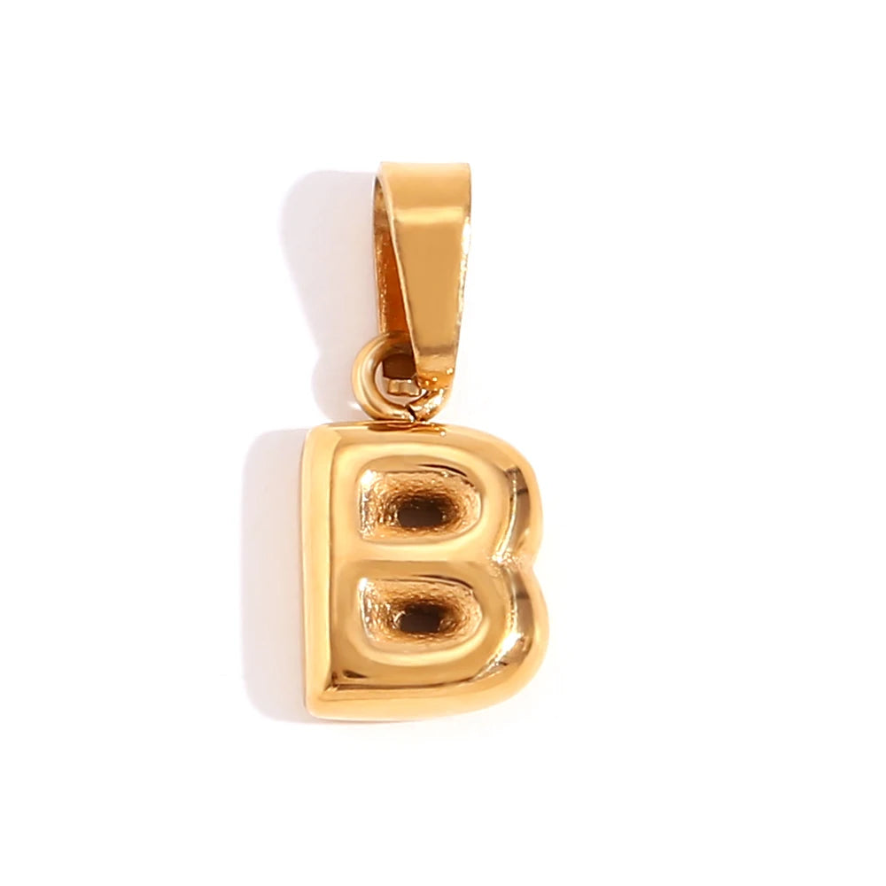 MamacitaSlay Stylish Mini Gold Plated Waterproof 26 Initial Letters Jewelry Pendants Diy Charms For Jewelry Making Dily Jewelry