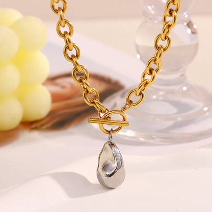 MamacitaSlay 316L Stainless Steel Irregular Pendant Necklace Bracelet Earring Set For Women's Charm Waterproof Jewelry Set Gift